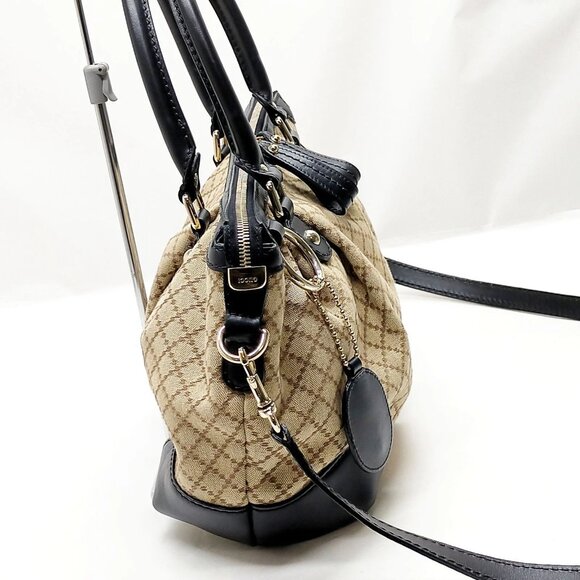 Authentic Gucci Brown Canvas Hand Bag mn660-121325 - Picture 4 of 16